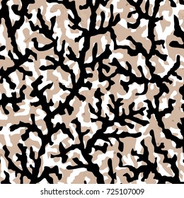 Seamless Black White Coral Brown Structure Pattern