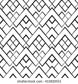 Seamless black and white decorative background