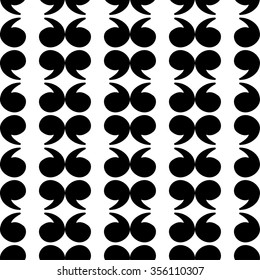 Seamless black and white decorative vector background with drops