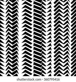 Seamless black and white decorative vector background with abstract geometric pattern