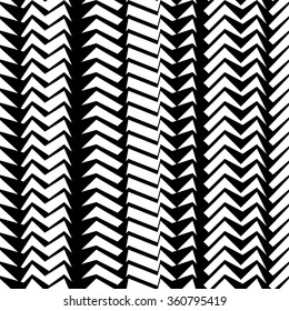Seamless black and white decorative vector background with abstract geometric pattern