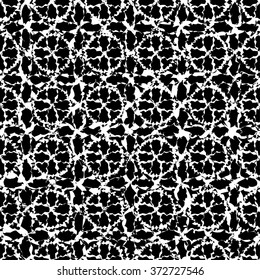 Seamless black and white decorative vector backgroun. Print. Repeating background.