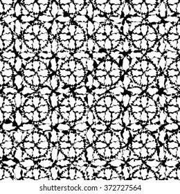 Seamless black and white decorative vector backgroun. Print. Repeating background.