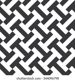 Seamless black and white diagonal op art pixel tribal pattern vector