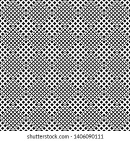 Seamless black and white diagonal square pattern background - abstract monochrome vector graphic from squares
