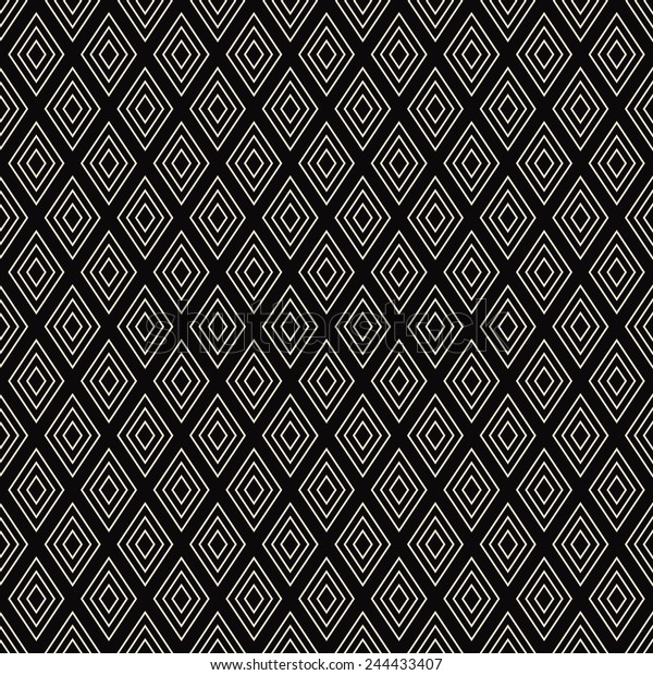 seamless black\
and white diamond outline\
pattern.