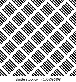 
Seamless black and white diamond stripes vector repeat pattern with geometric square shapes. A trendy and modern design for fashion, home decor, web design and textile surface design.