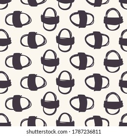 Seamless black white doodle dot geometric shape pattern. Modern style masculine shirtbackground. Decorative monochrome all over print. Geo abstract hipster circle graphic wallpaper.
