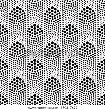 Seamless Black White Dotted Pattern Stock Vector (Royalty Free ...