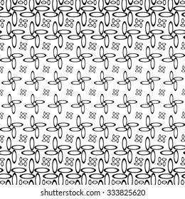 Seamless black and white ellipse pattern