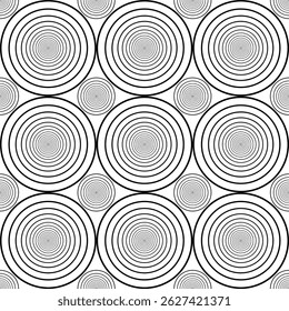 Design de fundo padrão de tecido preto e branco contínuo. Plano de fundo de padrão geométrico preto e branco contínuo. Design de fundo de textura. Padrão de bloco entrelaçado. Ilustração vetorial de EPS