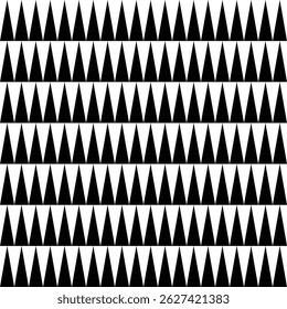 Design de fundo padrão de tecido preto e branco contínuo. Plano de fundo de padrão geométrico preto e branco contínuo. Design de fundo de textura. Padrão de bloco entrelaçado. Ilustração vetorial de EPS