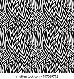 Seamless Black And White Flame Pattern (vector)