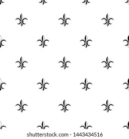 Seamless Black and white Fleur-de-lis symbols as vector.
On a white isolated background.
Seamless Lily symbols in exact shape design useable for wallpaper, backgrounds and all Heraldic requirements.