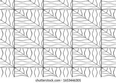 Seamless black and white geometric background