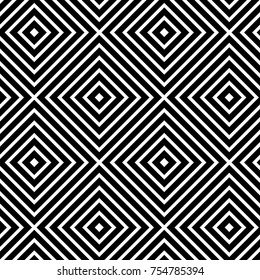 Seamless black and white geometric background. The texture of the stripes. Textile rapport.