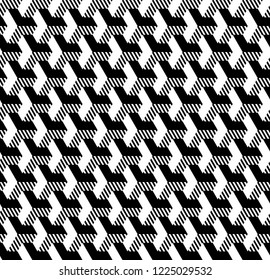 Seamless black and white geometric isometric pattern. 3D illusion. Vector art.