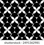 Seamless black and white geometric pattern. Vector Illustration.