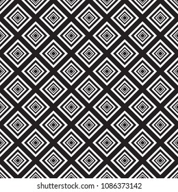 Seamless black - white geometric pattern