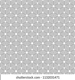Seamless black - white geometric pattern