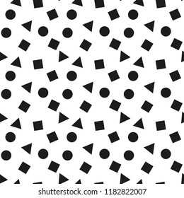 Seamless black - white geometric pattern