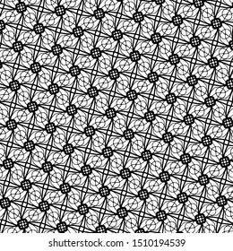 Seamless black and white geometric pattern. Vector background. Texture.