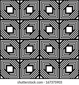 Seamless black and white geometric pattern, simple vector stripes background, accurate, editable and useful background for design or wallpaper.
