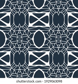 Seamless black and white geometric pattern. Vector illustration