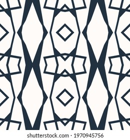 Seamless black and white geometric pattern. Vector illustration