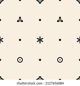seamless black and white geometric pattern in an oblique cell with squares