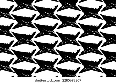 Seamless black and white geometric pattern. Tileable texture background.