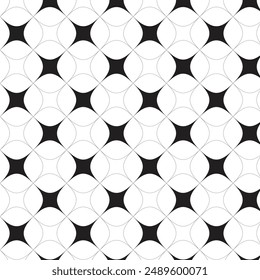 Nahtloses schwarz-weißes geometrisches Musterdesign. Minimalistisches und modernes Design.