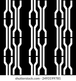 Seamless black and white geometric pattern. Vector Illustration.