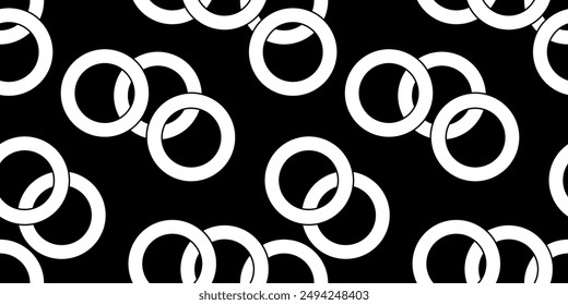 Seamless black white geometric pattern. Vector Illustration.
