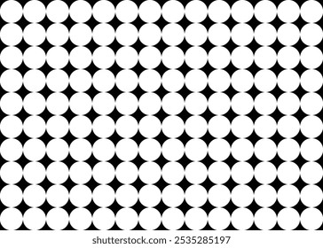 Seamless black and white geometric pattern. Vector Illustration. irregular texture composed of repeating monochrome elements.  Vector retro black and white background. Geometric abstract pattern