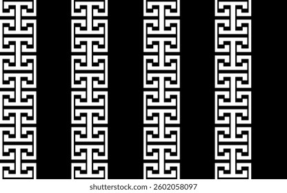 Seamless black and white geometric pattern. Vector Illustration.