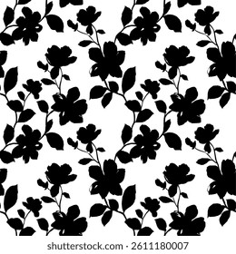 Seamless black white geometric pattern. Vector Illustration.