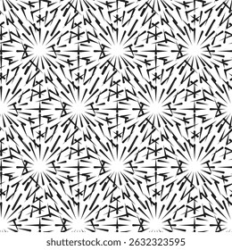 Nahtloser geometrischer Hintergrund in Schwarz und Weiß.  EPS-Vektorgrafik