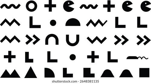 Seamless black and white geometric pattern. Hipster Memphis style.