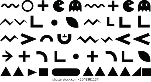 Seamless black and white geometric pattern. Hipster Memphis style.
