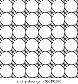 Seamless black - white geometric pattern outline