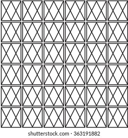 Seamless black - white geometric pattern outline