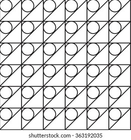 Seamless black - white geometric pattern outline