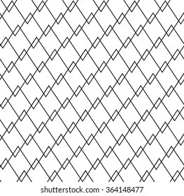 Seamless black - white geometric pattern outline