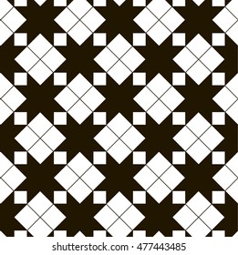 Seamless black - white geometric pattern 