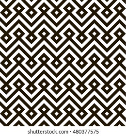 Seamless black - white geometric pattern