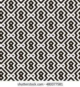 Seamless black - white geometric pattern