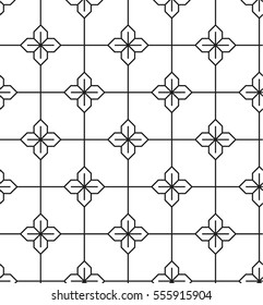 Seamless black - white geometric pattern