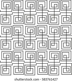 Seamless black - white geometric pattern