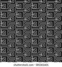 Seamless black - white geometric pattern